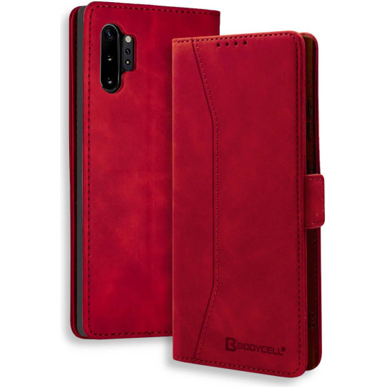Bodycell Book Case Pu Leather Samsung Note 10 Plus Red - (04-00363)