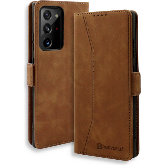 Bodycell Book Case Pu Leather Samsung Note 20 Ultra Brown - (04-00379)