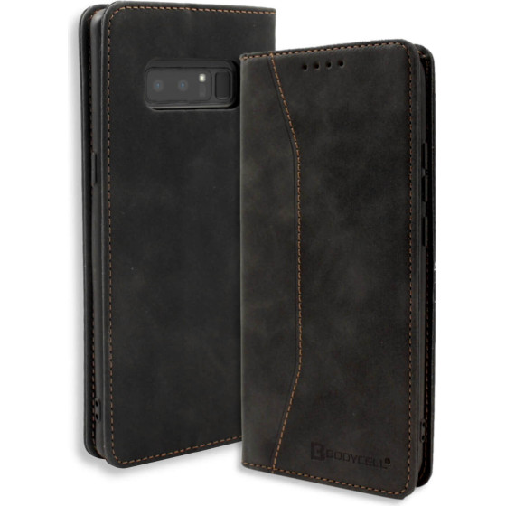 Bodycell Book Case Pu Leather Samsung Note 8 Black - (04-01095)