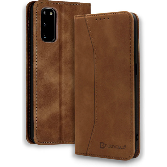 Bodycell Book Case Pu Leather Samsung S20 Brown - (04-00344)