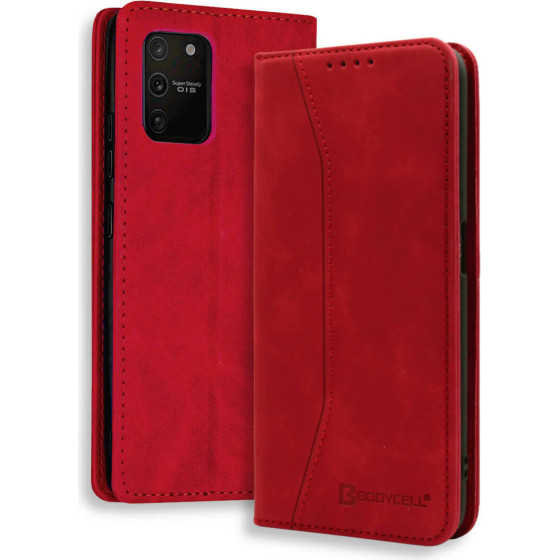 Bodycell Book Case Pu Leather Samsung S10 Lite Red - (04-00373)