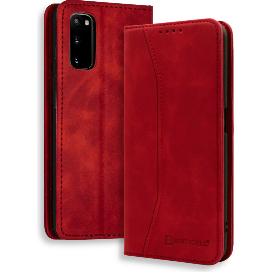 Bodycell Book Case Pu Leather Samsung S20 Red - (04-00343)