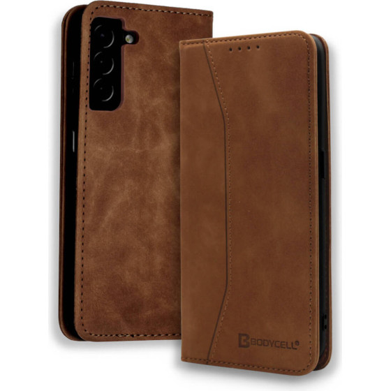 Bodycell Book Case Pu Leather Samsung S21 Brown - (04-00384)
