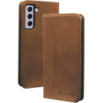 Bodycell Book Case Pu Leather Samsung S21 FE Brown - (04-00346)