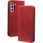 Bodycell Book Case Pu Leather Samsung S21 FE Red - (04-00340)