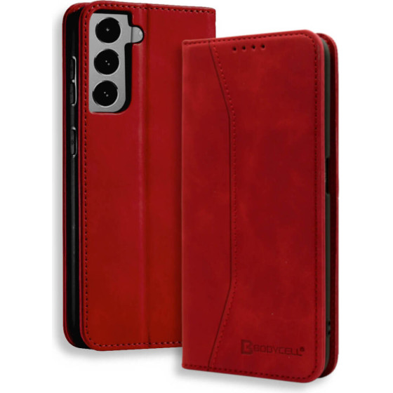 Bodycell Book Case Pu Leather Samsung S21 Red - (04-00383)
