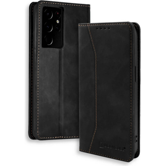 Bodycell Book Case Pu Leather Samsung S21 Ultra Black - (04-00392)
