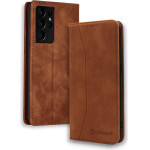 Bodycell Book Case Pu Leather Samsung S21 Ultra Brown - (04-00394)