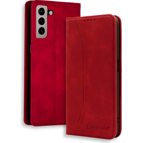 Bodycell Book Case Pu Leather Samsung S22 5G Red - (04-00376)