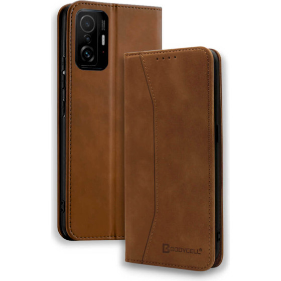 Bodycell Book Case Pu Leather Xiaomi 11T/11T Pro Brown - (04-00486)