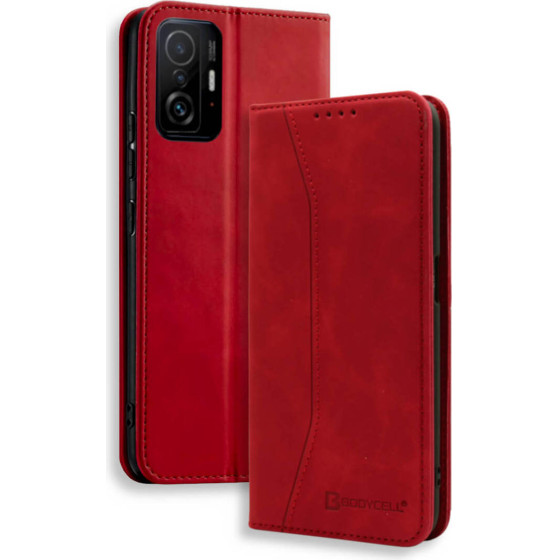 Bodycell Book Case Pu Leather Xiaomi 11T/11T Pro Red - (04-00491)