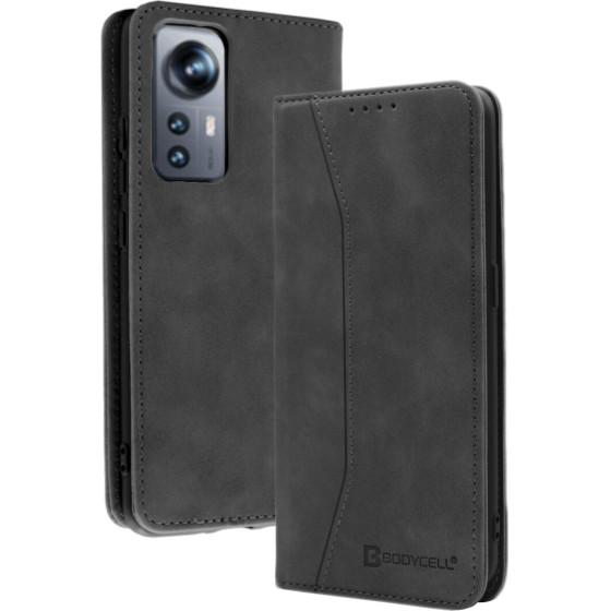 Bodycell Book Case Pu Leather Xiaomi 12 5G/12X 5G/12S Black - (04-00435)