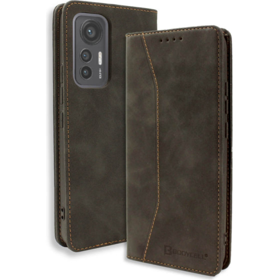 Bodycell Book Case Pu Leather Xiaomi 12 Lite 5G Black - (04-00995)