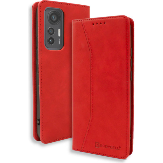 Bodycell Book Case Pu Leather Xiaomi 12 Lite 5G Red - (04-00997)