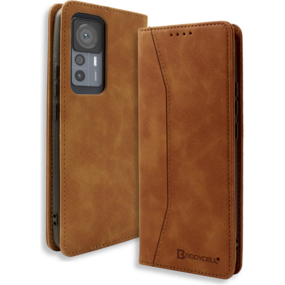 Bodycell Book Case Pu Leather Xiaomi 12T 5G/12T Pro Brown - (04-01073)