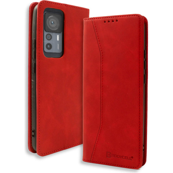 Bodycell Book Case Pu Leather Xiaomi 12T 5G/12T Pro Red - (04-01074)