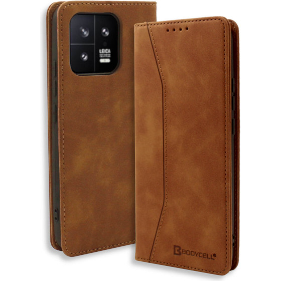 Bodycell Book Case Pu Leather Xiaomi 13 5G Brown - (04-01111)