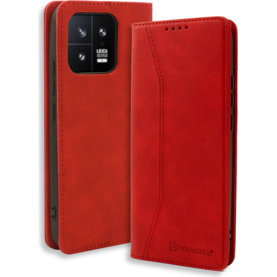 Bodycell Book Case Pu Leather Xiaomi 13 5G Red - (04-01112)