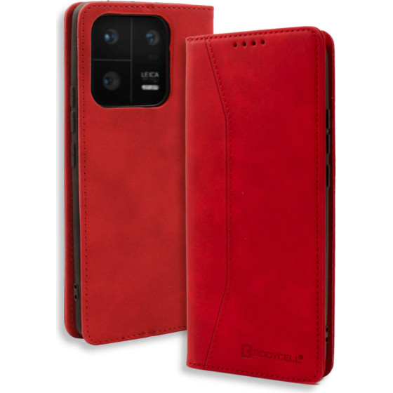 Bodycell Book Case Pu Leather Xiaomi 13 Pro 5G Red - (04-01115)