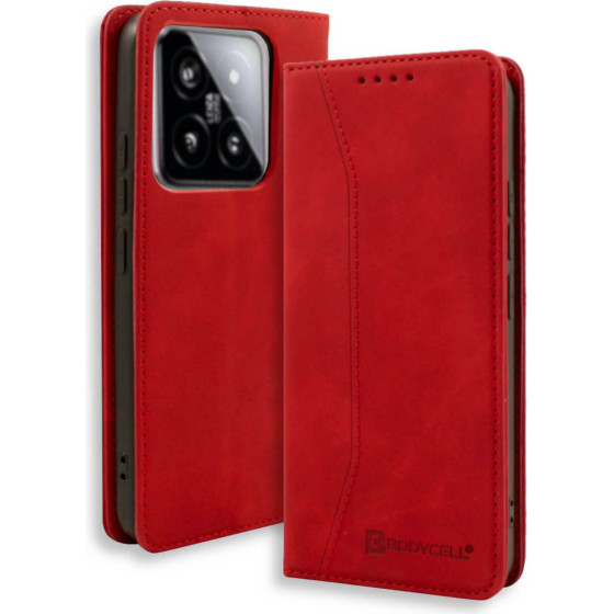 Bodycell Book Case Pu Leather Xiaomi 14 Pro Red - (BB-00038)