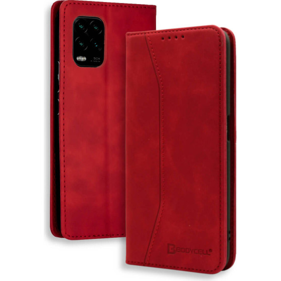 Bodycell Book Case Pu Leather Xiaomi Mi 10 Lite Red - (04-00488)