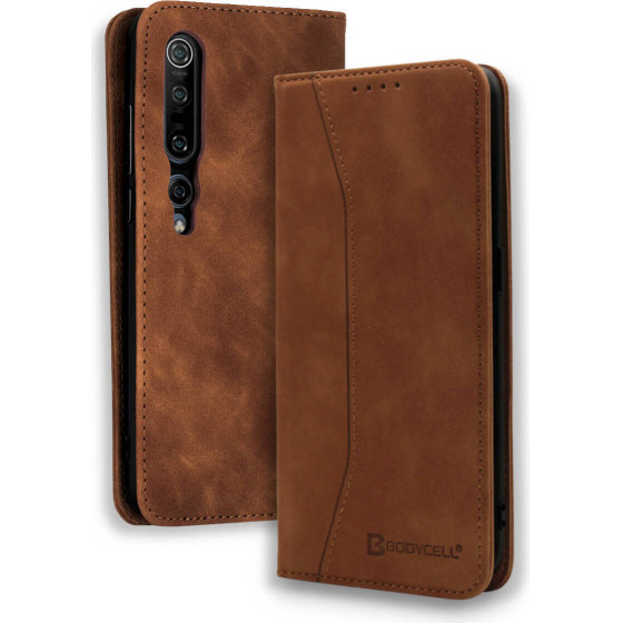 Bodycell Book Case Pu Leather Xiaomi Mi 10/Mi 10 Pro Brown - (04-00484)