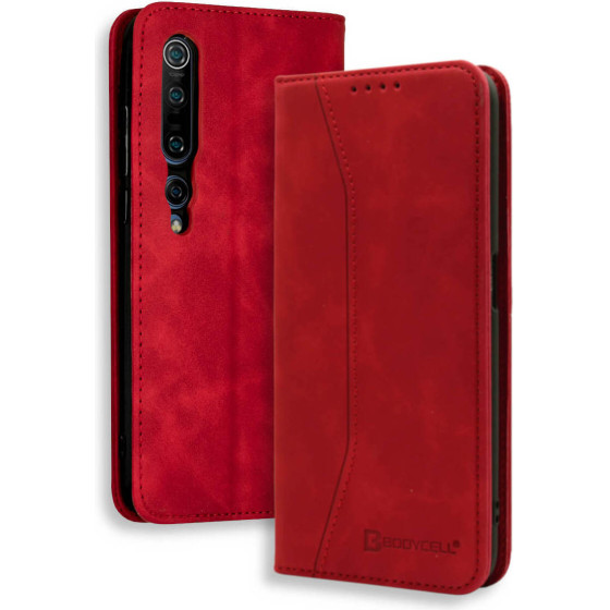 Bodycell Book Case Pu Leather Xiaomi Mi 10/Mi 10 Pro Red - (04-00483)