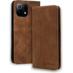 Bodycell Book Case Pu Leather Xiaomi Mi 11 Lite 4/5G Brown - (04-00662)
