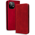 Bodycell Book Case Pu Leather Xiaomi Mi 11 Red - (04-00660)