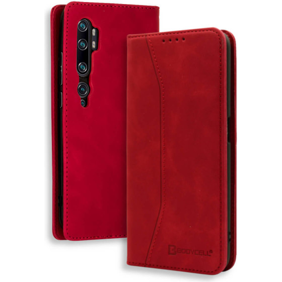 Bodycell Book Case Pu Leather Xiaomi Mi Note 10/10 Pro Red - (04-00498)