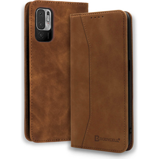 Bodycell Book Case Pu Leather Xiaomi Note 10 5G/Note 10T 5G Brown - (04-00699)