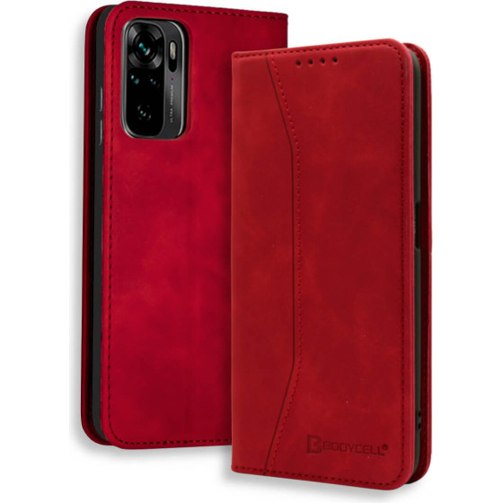 Bodycell Book Case Pu Leather Xiaomi Note 10/10s/Poco M5s Red - (04-00642)