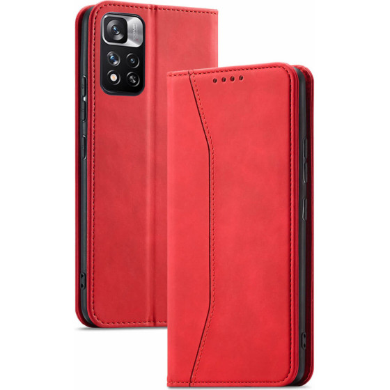 Bodycell Book Case Pu Leather Xiaomi Note 11 Pro/11 Pro 5G Red - (04-00860)