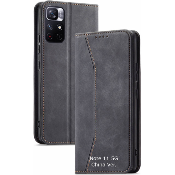 Bodycell Book Case Pu Leather Xiaomi Note 11T/Note 11s 5G/Poco M4 Pro 5G Black - (04-00496)