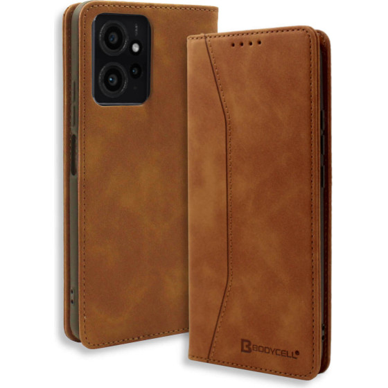 Bodycell Book Case Pu Leather Xiaomi Note 12 4G Brown - (04-01144)
