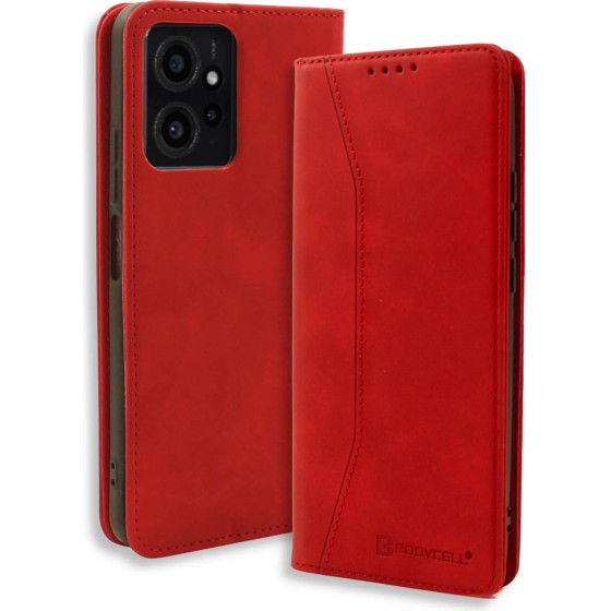 Bodycell Book Case Pu Leather Xiaomi Note 12 4G Red - (04-01145)