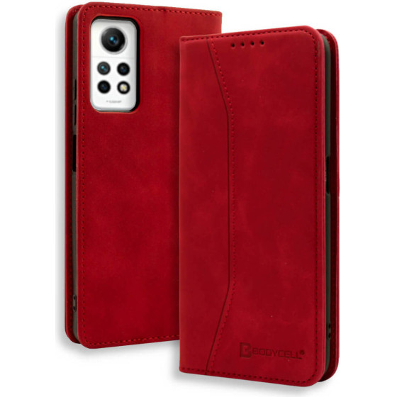Bodycell Book Case Pu Leather Xiaomi Note 12 Pro 4G Red - (04-01219)
