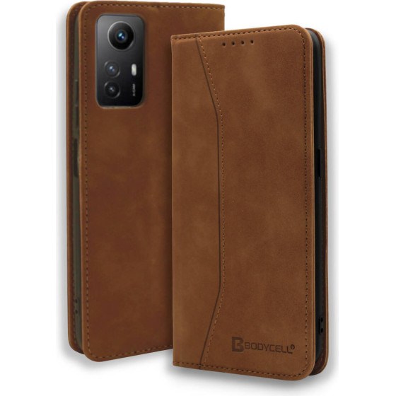 Bodycell Book Case Pu Leather Xiaomi Note 12S Brown - (04-01168)