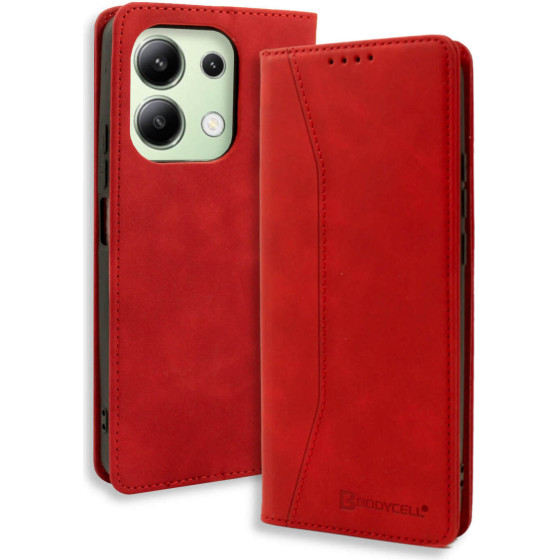 Bodycell Book Case Pu Leather Xiaomi Note 13 4G Red - (BB-00077)