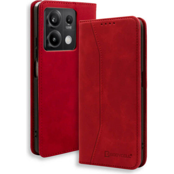 Bodycell Book Case Pu Leather Xiaomi Note 13 5G Red - (BB-00041)
