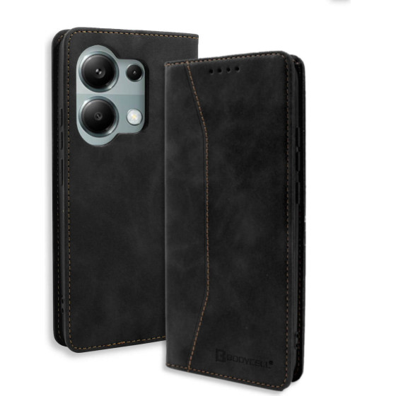 Bodycell Book Case Pu Leather Xiaomi Note 13 Pro 4G/Poco M6 Pro 4G Black - (BB-00078)
