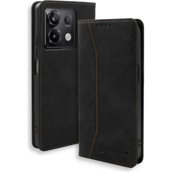 Bodycell Book Case Pu Leather Xiaomi Note 13 Pro 5G/Poco X6 5G Black - (BB-00042)