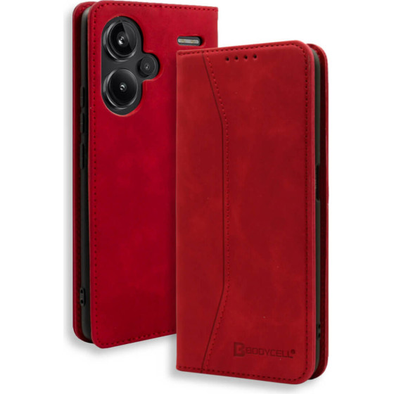 Bodycell Book Case Pu Leather Xiaomi Note 13 Pro Plus 5G Red - (BB-00047)
