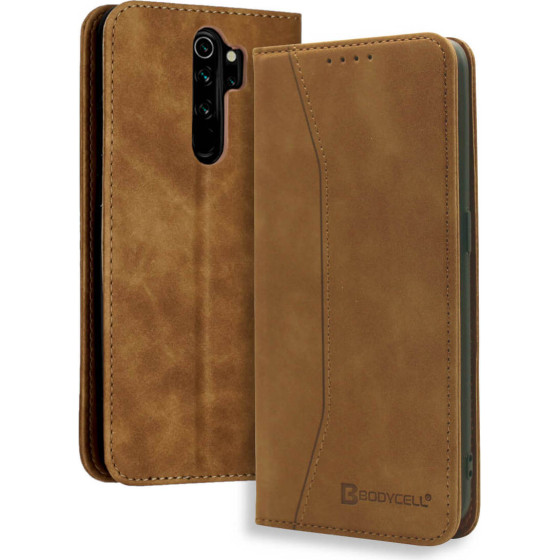 Bodycell Book Case Pu Leather Xiaomi Note 8 Pro Brown - (04-00464)
