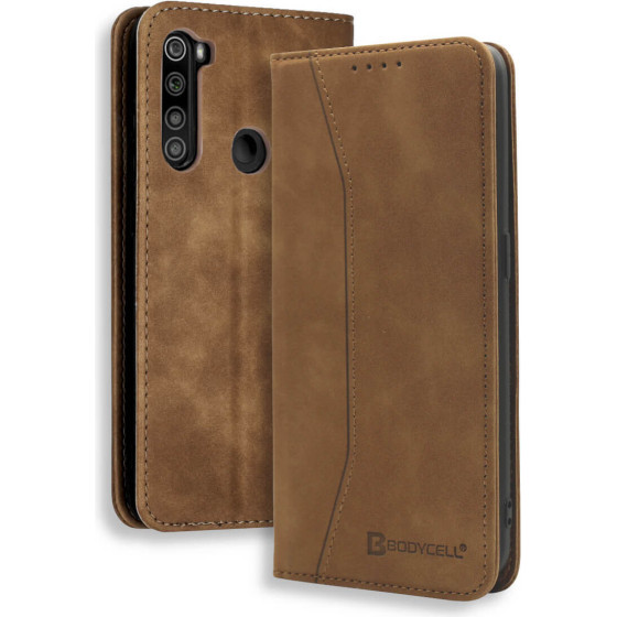 Bodycell Book Case Pu Leather Xiaomi Note 8T Brown - (04-00469)
