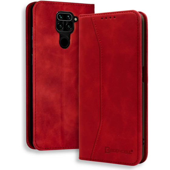 Bodycell Book Case Pu Leather Xiaomi Note 9 Red - (04-00473)