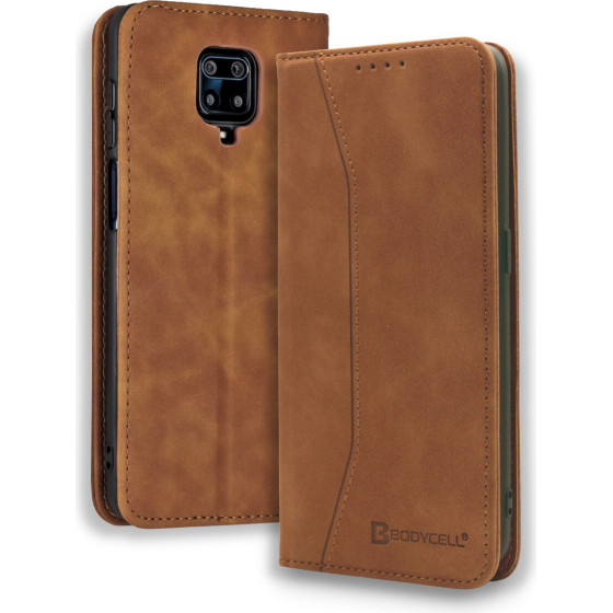 Bodycell Book Case Pu Leather Xiaomi Note 9s/9 Pro/9 Pro Max Brown - (04-00479)