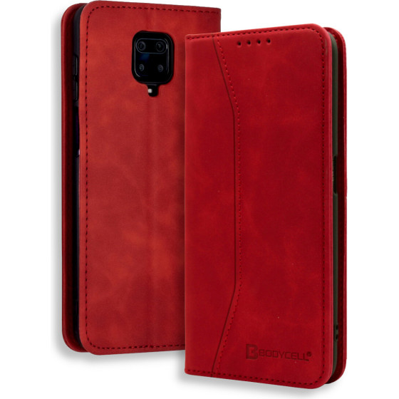 Bodycell Book Case Pu Leather Xiaomi Note 9s/9 Pro/9 Pro Max Red - (04-00478)