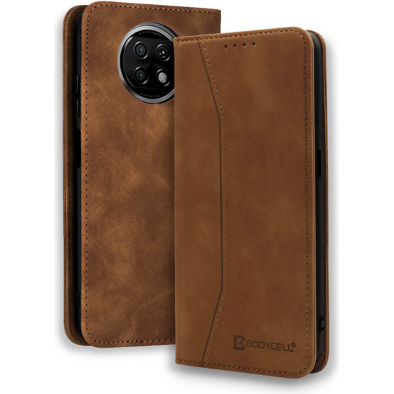Bodycell Book Case Pu Leather Xiaomi Note 9T Brown - (04-00665)
