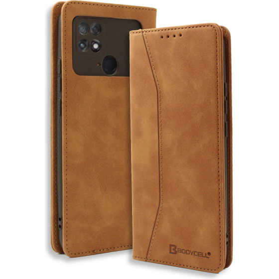 Bodycell Book Case Pu Leather Xiaomi Poco C40 Brown - (04-00975)